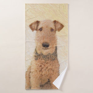 Pintura de Airedale Terrier - Arte original y boni