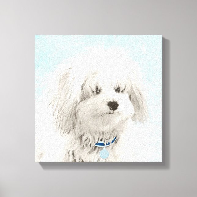 Pintura de algodón de tulear - Arte de perro origi (Anverso)