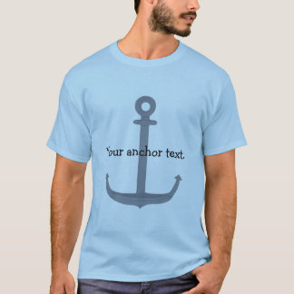 Pintura de ancla con texto opcional en camisetas
