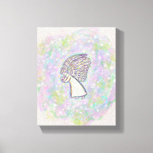 Pintura de ángel de Guardian Arte de tela envuelto