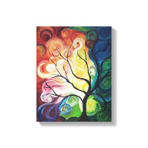 Pintura de arcoiris en lienzo impresa por JPDenyer