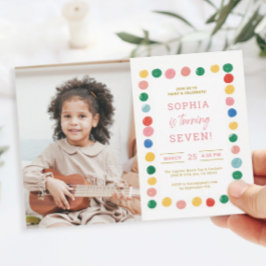 Pintura de arte 7.ª invitación a la fiesta de cump