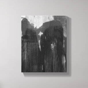 Pintura de arte abstracta original gris blanco neg