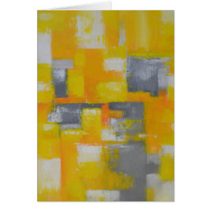 pintura de arte abstracto gris amarillo