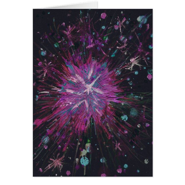 Pintura de arte acrílico de color negro rosado Sta (Frente)