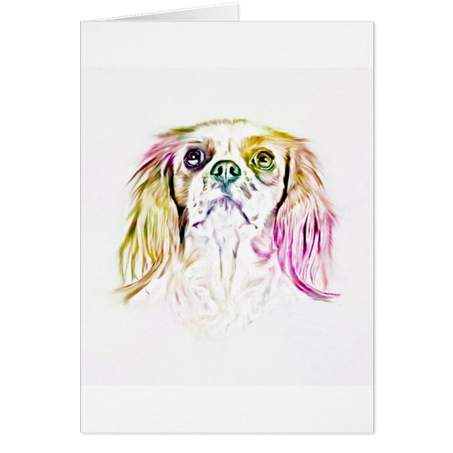Pintura de arte canino Cavalier King Charles Spani (Frente)