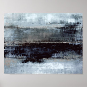 Pintura de arte con abstracto azul "Exagerado"