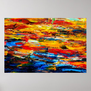 Pintura de arte con cuchilla de paleta, pintura