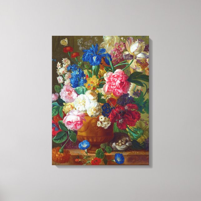 Pintura de arte con flores de época clásicas (Anverso)