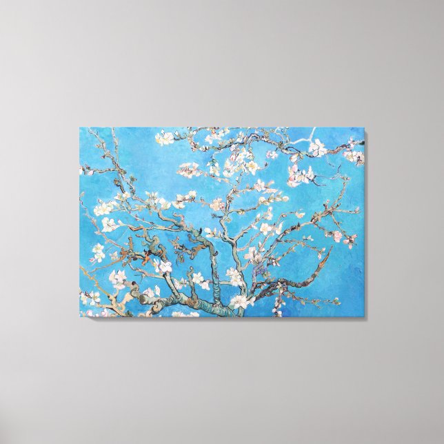 Pintura de arte de Almond Blossoms Blue Vincent va (Anverso)