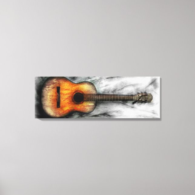 Pintura de arte de la vieja guitarra (Anverso)
