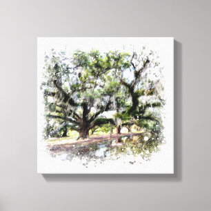*~* Pintura de arte de Oak New Orleans Living Oaks