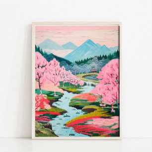 Pintura de arte de paisaje japonés, Póster japonés
