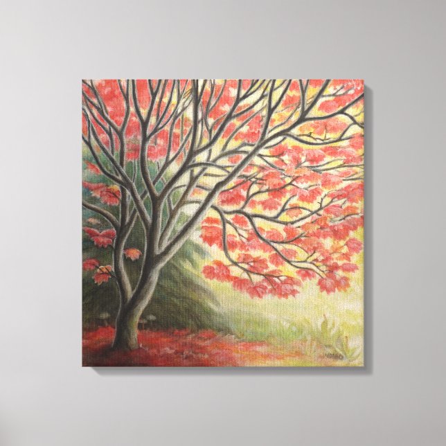 Pintura de arte de paisajes otoñales (Anverso)