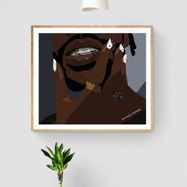 Pintura de arte de pareja negra digital (amor negr