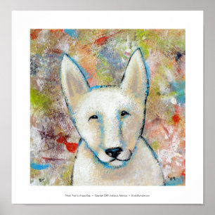 Pintura de arte de perro feliz - pastor Fred diver