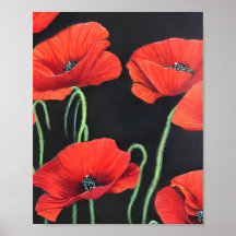 Pintura de arte de Red Poppies