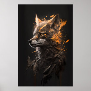 Pintura de arte de vida silvestre en la naturaleza