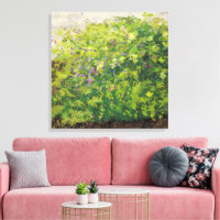 Pintura de Arte Gráfico de Arbusto Floral con Acua