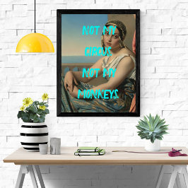 Pintura de arte pop no es mi Poster elegante de ci