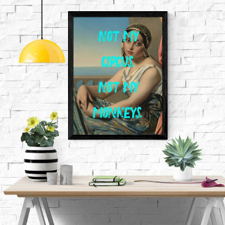 Pintura de arte pop no es mi Poster elegante de ci