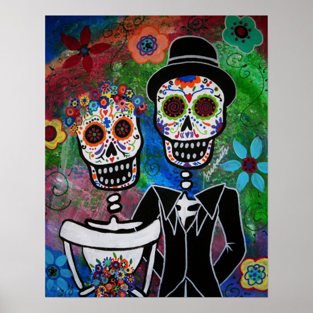 Pintura de arte popular Boda de México (Frente)