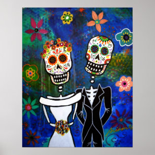 Pintura de arte popular Boda de México