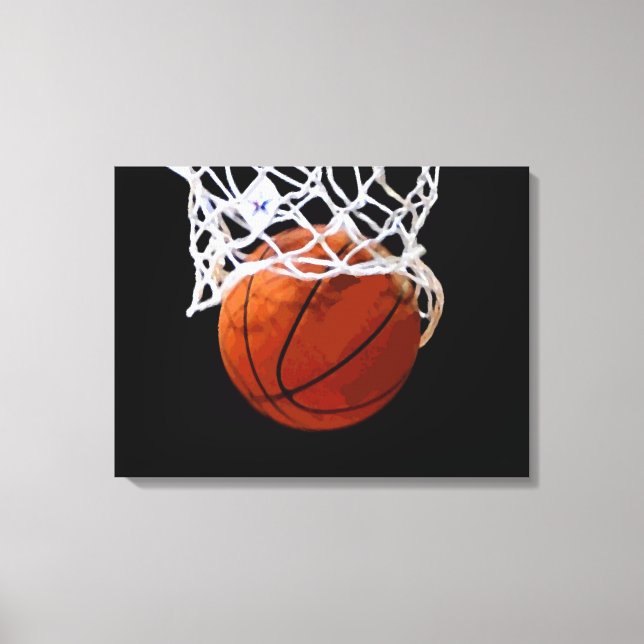 Pintura de baloncesto con lienzo envuelto (Anverso)