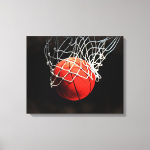 Pintura de baloncesto con lienzo envuelto