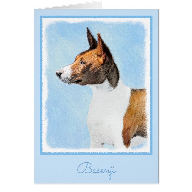 Pintura de Basenji - Arte original muy bonito (Frente)