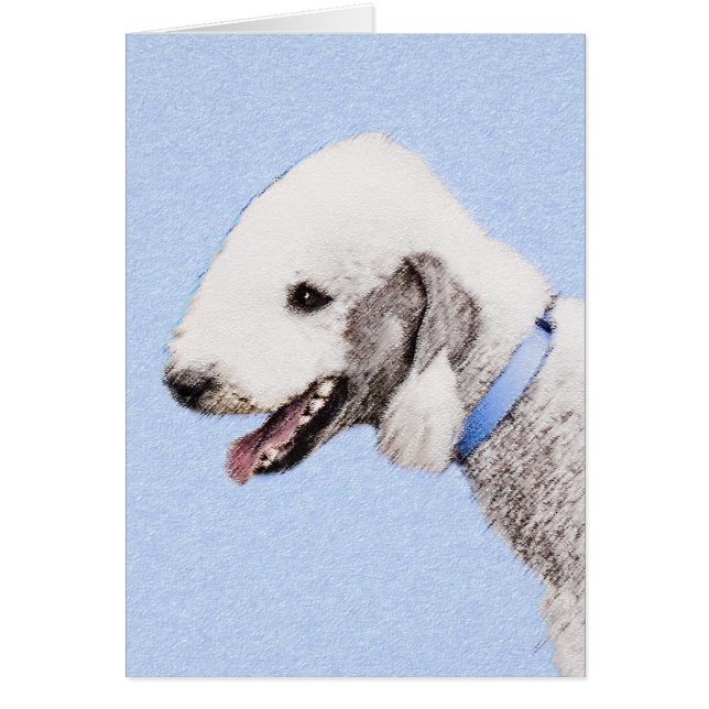 Pintura de Bedlington Terrier - Original Perro Art (Frente)