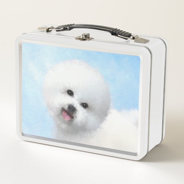 Pintura de Bichon Frise - Arte de Perro Original. (Anverso)