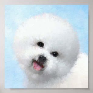 Pintura de Bichon Frise - Arte de Perro Original.