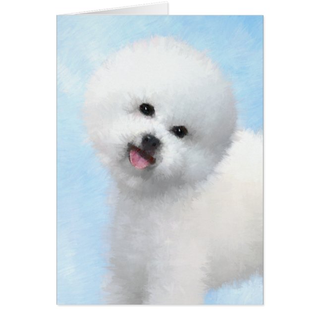 Pintura de Bichon Frise - Arte de Perro Original. (Frente)