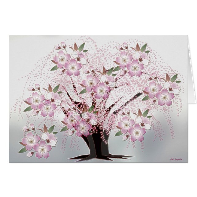Pintura de Blossoms de Origami Blanco (Anverso (Horizontal))