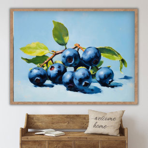 Pintura de Bodegón de Arándanos Arte de Frutas Abs