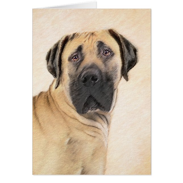 Pintura de Boerboel - Arte Perro Original Cuto (Frente)