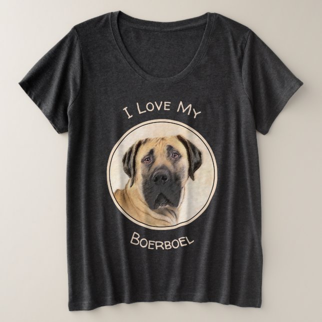 Pintura de Boerboel - Arte Perro Original Cuto (Anverso del diseño)