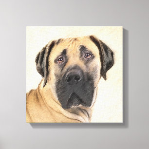 Pintura de Boerboel - Arte Perro Original Cuto