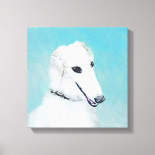 Pintura de Borzoi (blanco) - Arte de perro origina