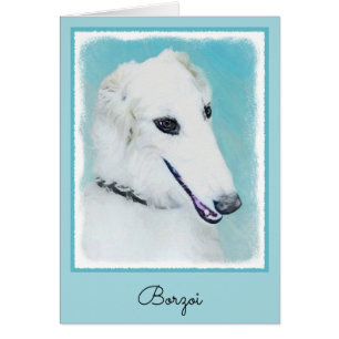 Pintura de Borzoi (blanco) - Arte de perro origina