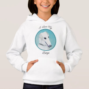 Pintura de Borzoi (blanco) - Arte de perro origina