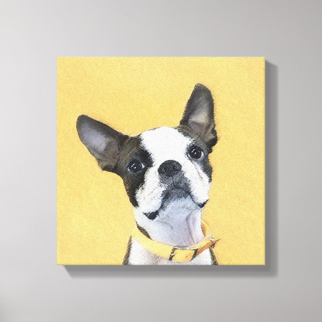Pintura de Boston Terrier - Arte de Perro Original (Anverso)