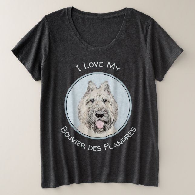 Pintura de Bouvier des Flandres - Arte original de (Anverso del diseño)