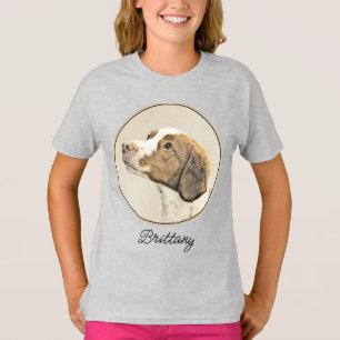 Pintura de Bretaña - Camiseta de Arte de Perro Ori