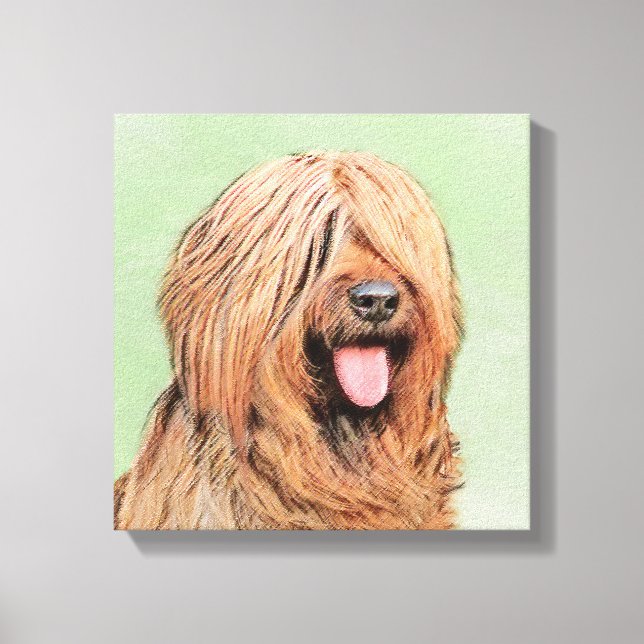 Pintura de Briard - Arte de Perro Original. (Anverso)