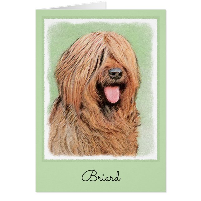 Pintura de Briard - Arte de Perro Original. (Frente)