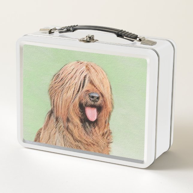 Pintura de Briard - Arte de Perro Original. (Anverso)