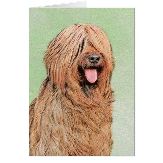 Pintura de Briard - Arte de Perro Original. (Frente)