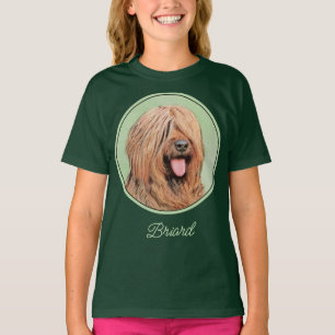 Pintura de Briard - Corta Camiseta de Arte Perro O